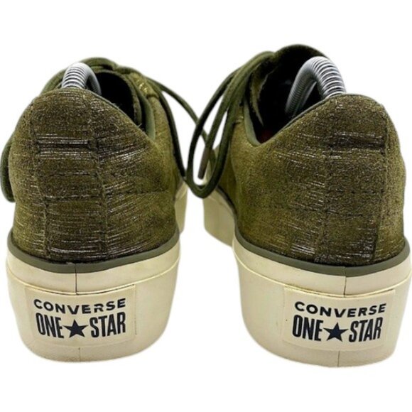 Converse One Star army green platform sneakers size 6 - Picture 5 of 7